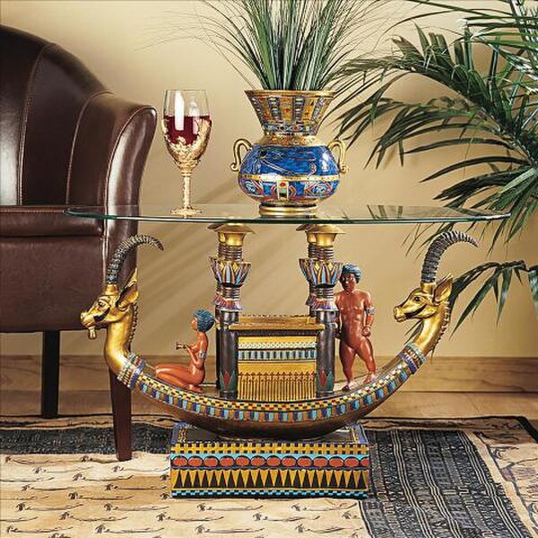 Egyptian Barge Beyond Contemporary Sculptural Table Tutankhamen